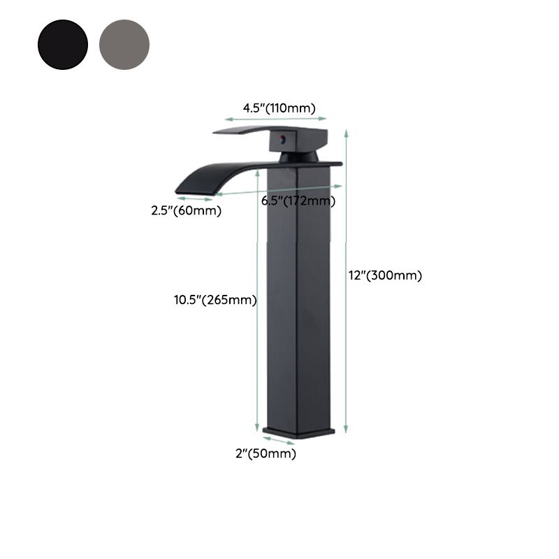 Basin Waterfall Outlet Single Lever Tap with LED Light