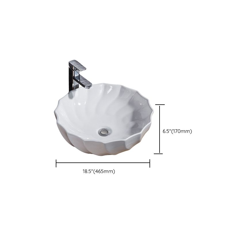 Modern Sink Solid Color Porcelain Sink