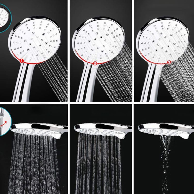 Silver Dual Shower Head 3 Settings Medium Flow Wall Mounted Shower Head