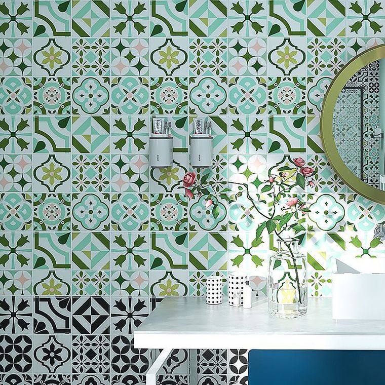 Mosaic tile peel & stick Modern plastic tile peel & stick