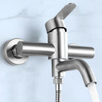 Modern Bathtub Faucet 304 Stainless Steel Swivel Spout Wall-Mounted Bathtub Faucet Cover