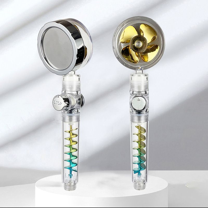 Modern showerhead bathroom hand shower made of plastic with adjustable water flow