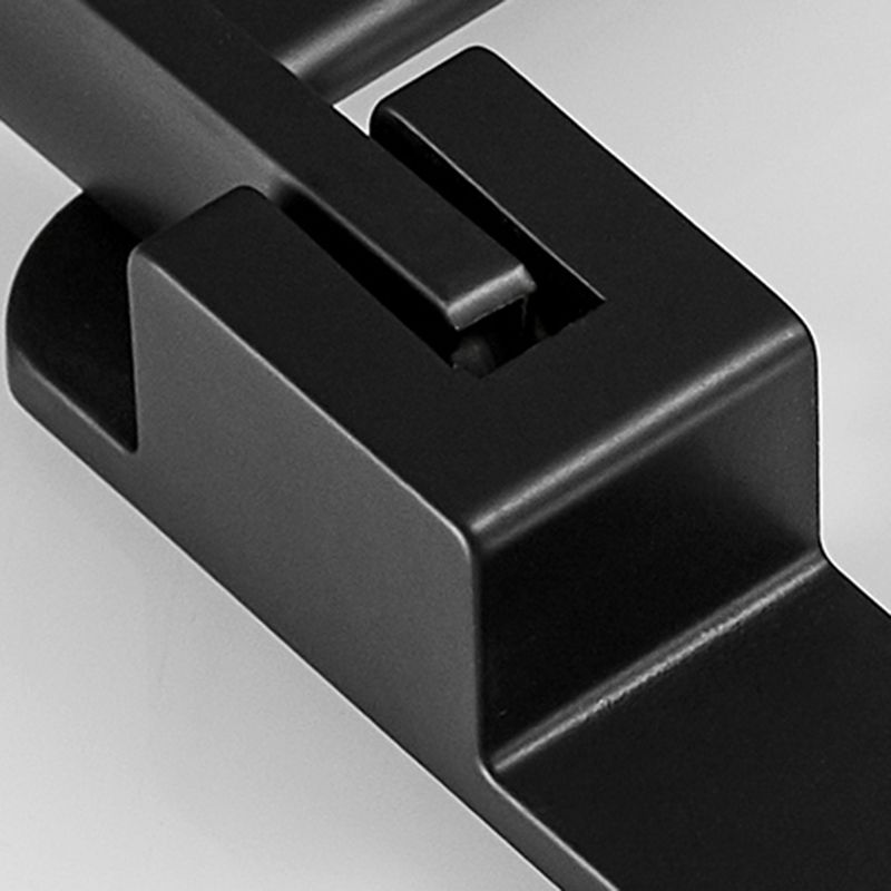 Matt Black 5-piece Modern Bathroom Accessory Set with Shelf/Tower Bar & Paper Holder