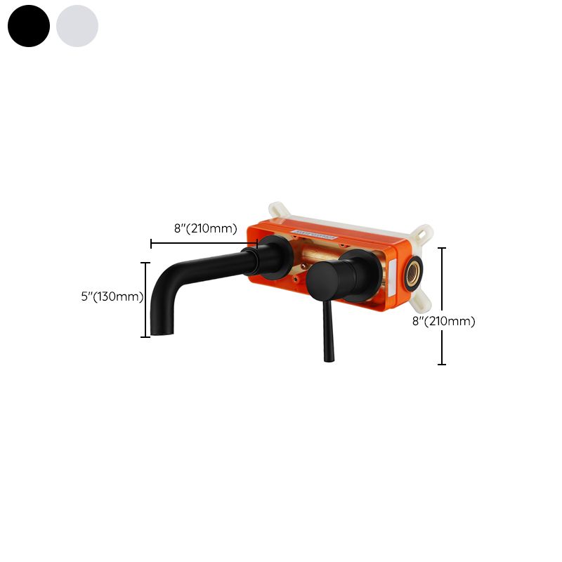 Industrial Wall-Mounted Bathroom Faucet 2-Hole Swivel Spout Basin Faucet