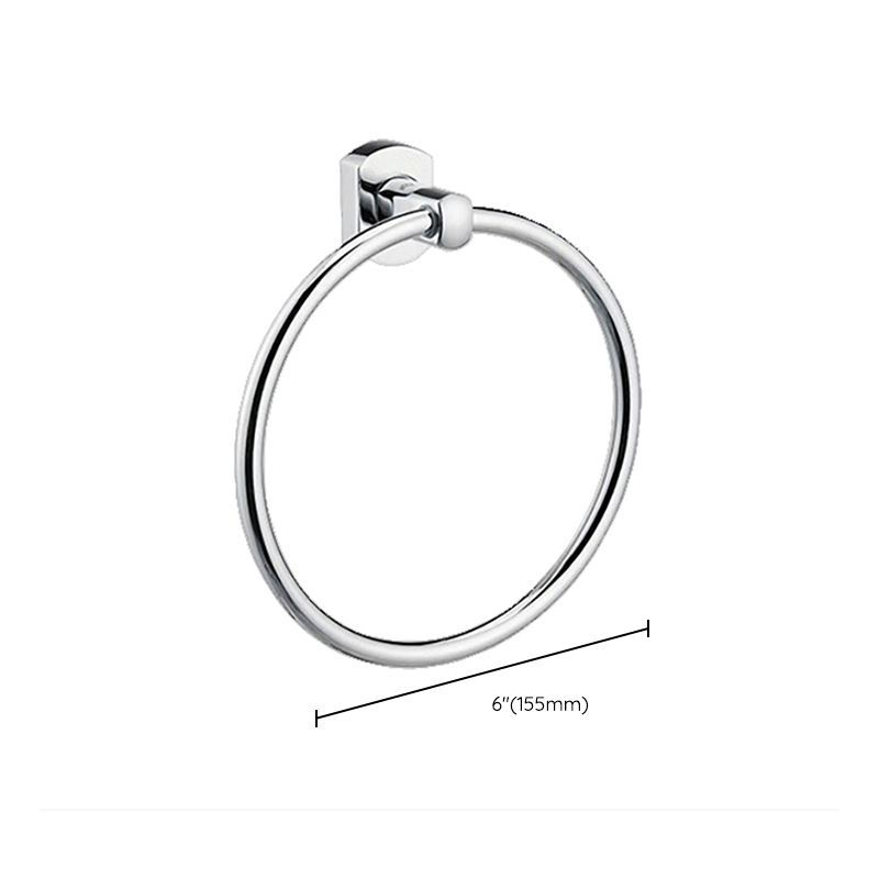 Polished Chrome Modern Bathroom Accessory Set Silver Towel Holder/Bath Shelf
