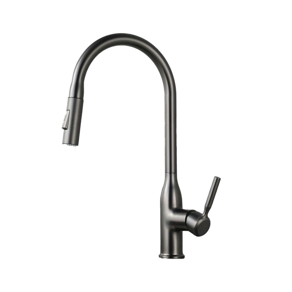Modern Pull-down Water Filler Single Handle High Arc Kitchen Faucet