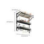 Modern Bathroom Set Matte Black Bathroom Shelf Towel Holder Bathroom Accessories Set