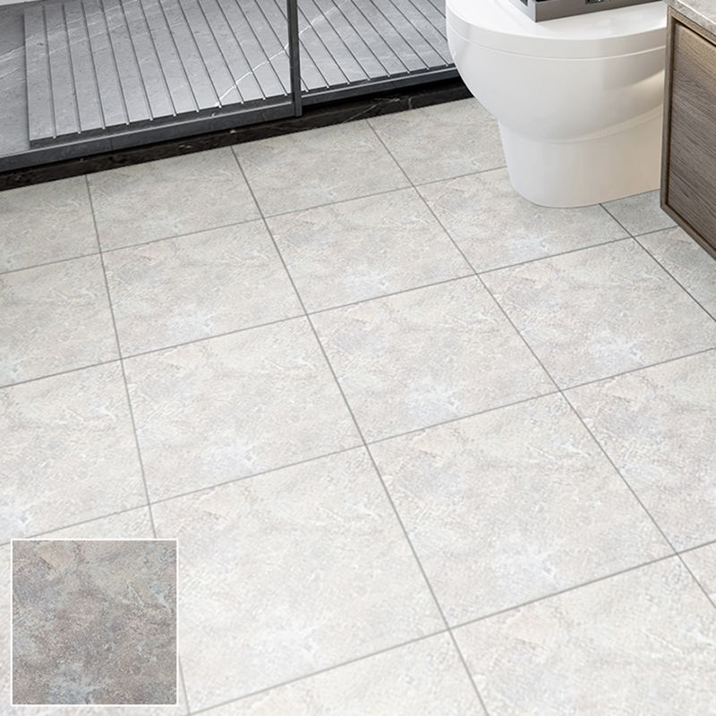 Square Bathroom PVC Flooring 12" x 12" x 0.07 mm Peel and Stick Vinyl Flooring