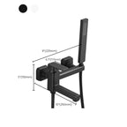 Wall-mounted metal bathtub faucet low arch single lever bathtub faucet trim