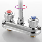 Circular 2-Handle Bathroom Faucet Contemporary Brass Sink Faucet