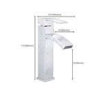 Cubic Chrome Bathroom Faucet Low Arc Single Lever Basin Faucet
