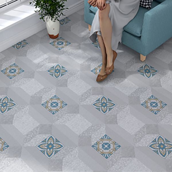 Home Indoor Vinyl Floor Spiral Marble Print Square PVC Vinyl Floor