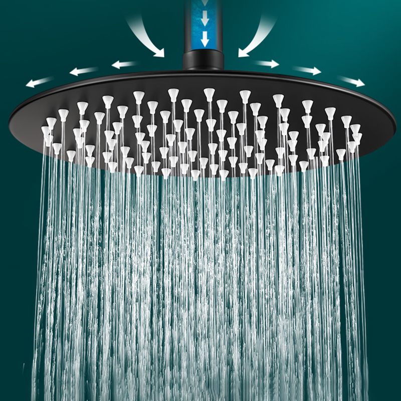 Black round fixed shower head Modern design wall-mounted shower head