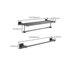 Contemporary bathroom accessories single piece or in a set made of gray metal