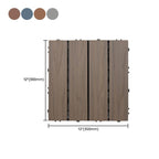 Square Patio Tiles Interlocking Striped Pattern Deck Board