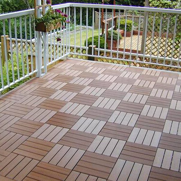 30 cm x 30 cm Square PVC Terrace Tiles Snap Installation Outdoor Floor Tiles