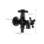 Wide Bathroom Sink Faucet Wall-Mounted Cross Handle Faucet
