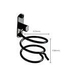 Contemporary Bathroom Accessory Set Black Surface Bathrobe Hook/Towel Ring Bar