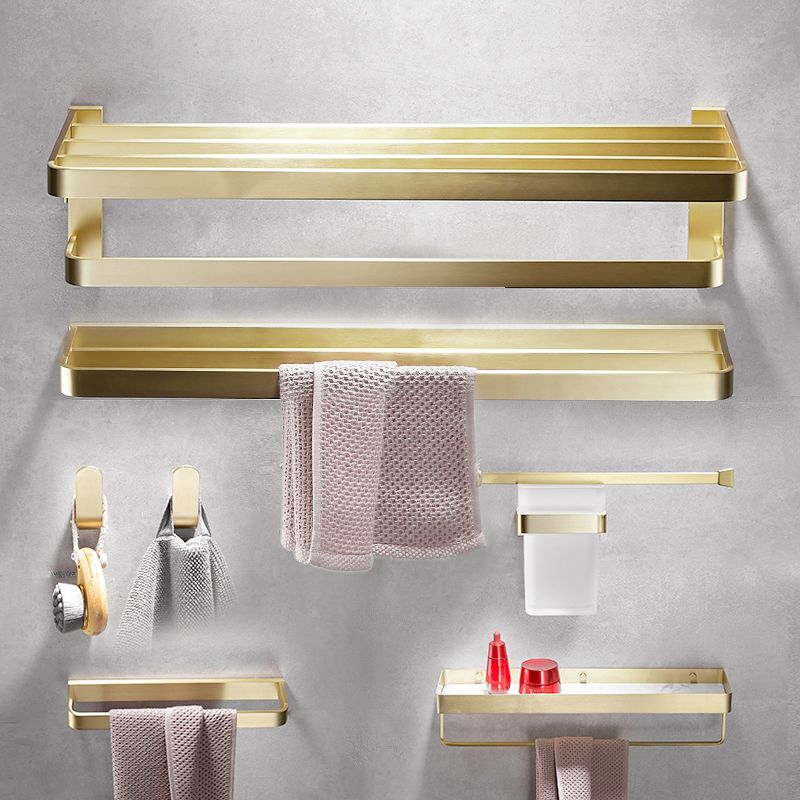 Brushed Brass Bathroom Hardware Set Retro Golden Bathroom Accessories Set