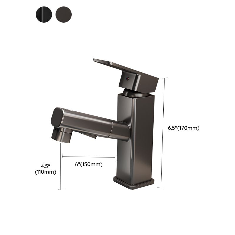 Contemporary bathroom sink faucet single-handle swivel spout sink faucet