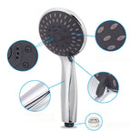 Silver Dual Shower Head 3 Settings Medium Flow Wall Mounted Shower Head
