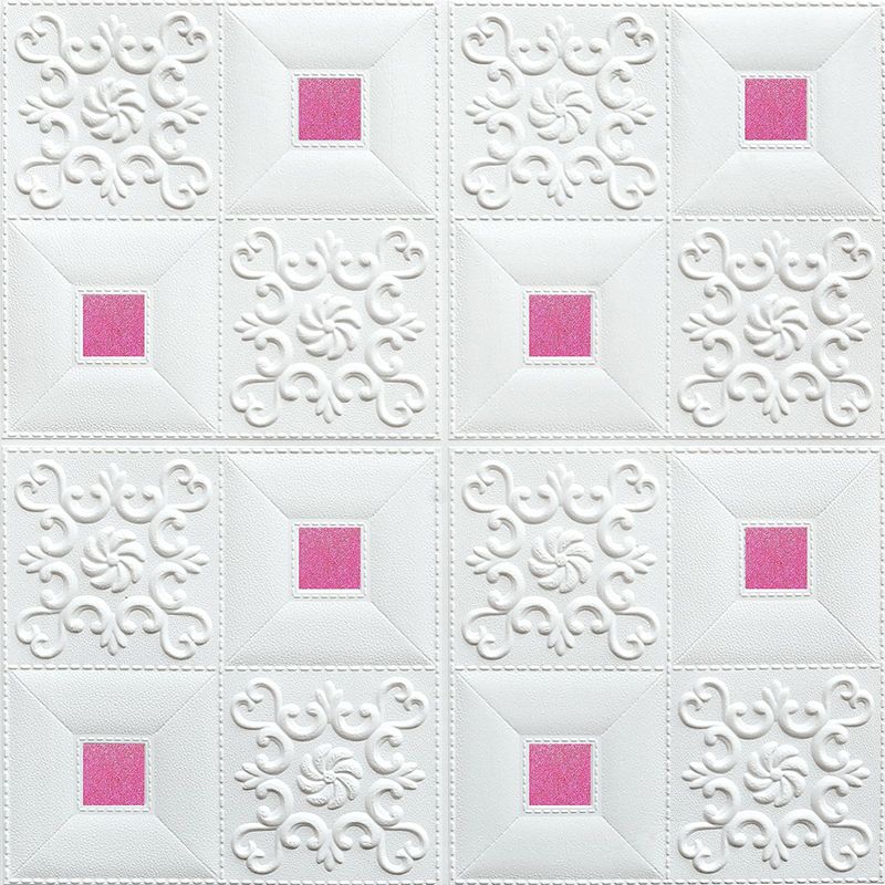 Modern wall covering foam 3D embossed peel and stick wall panel