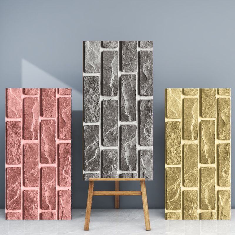 Industrial Wall Ceiling 3D Artificial Brick Living Room Peel and Stick Covering (5-Pack)