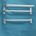 7-piece Bathroom Accessory Set Modern Aluminum Bathroom Set in Silver