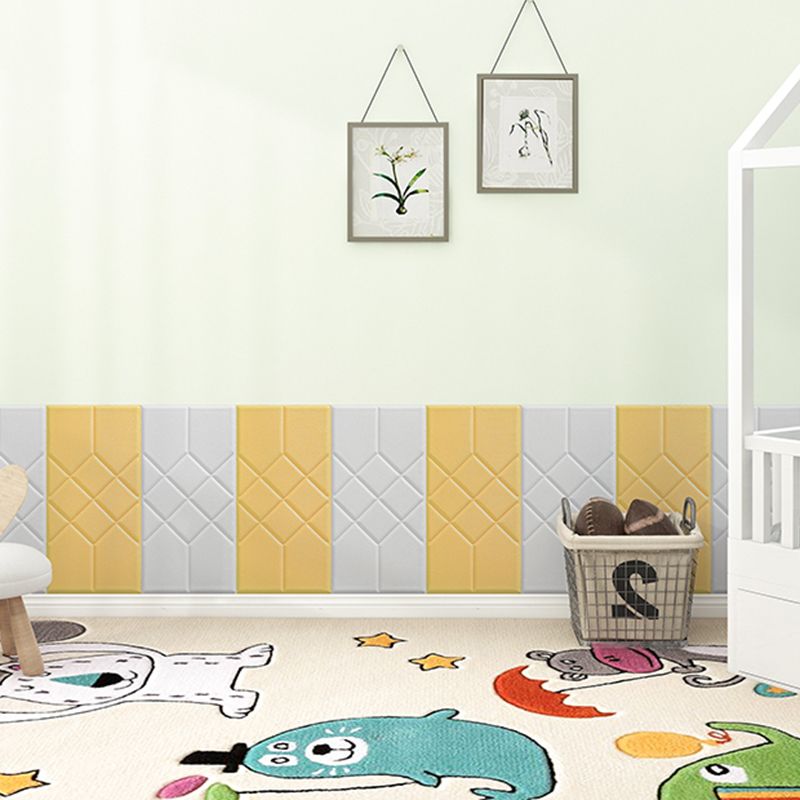 Modern PVC Cap Verflooring Smooth Wall Interior 3D Living Room Board Set of 2