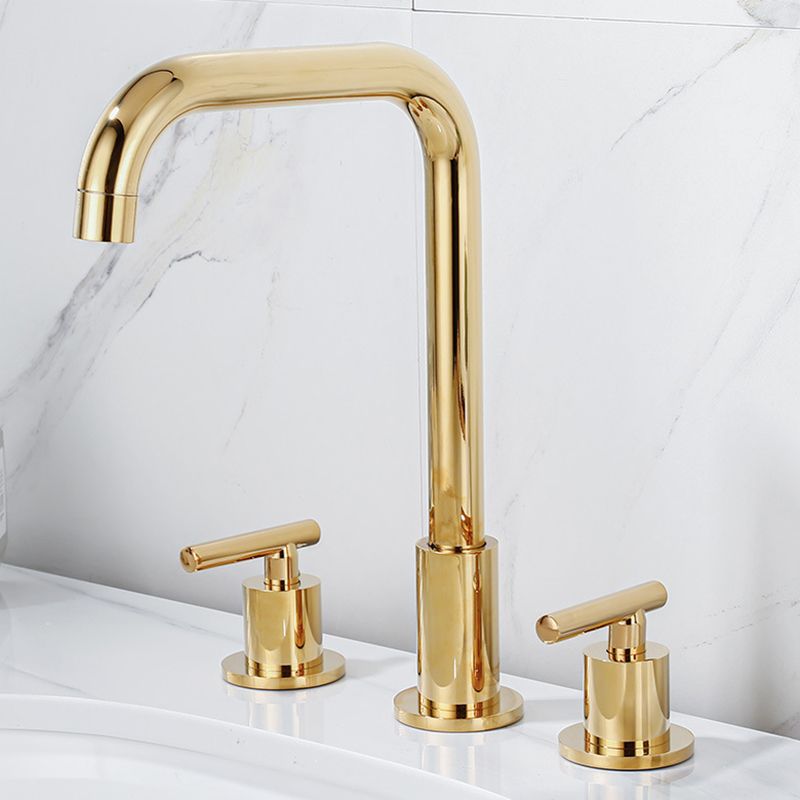 Modern 2-Handle Bathroom Sink Faucet 3-Hole Widespread Bathroom Faucet