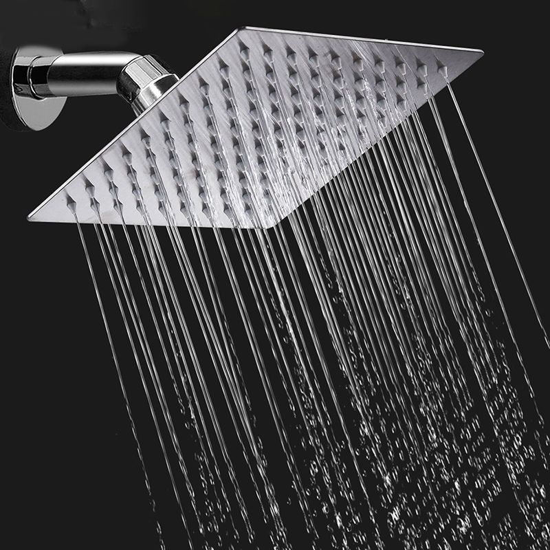 Contemporary Shower Combo Fixed Shower Head Stainless Steel Wall Mounted Square Shower Head