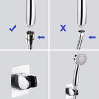 Modern Dual Shower Head Square High Arc Shower Head Combination in Silver