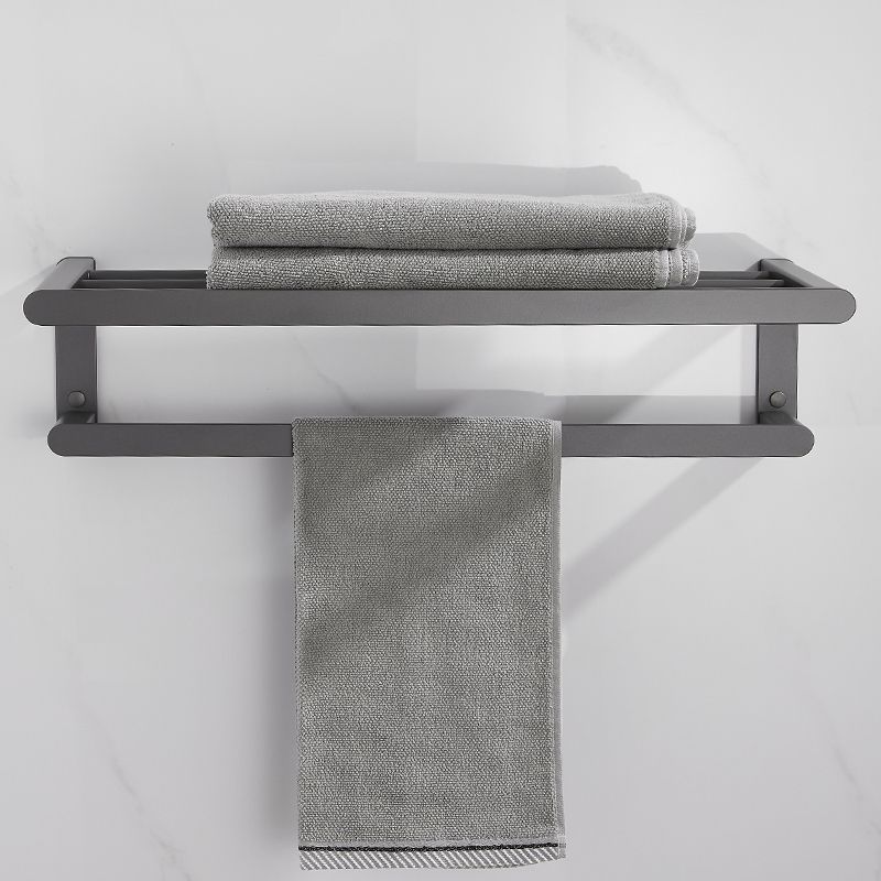 Modern Gray Bathroom Accessory As a Single Piece or As a Set Made of Metal