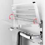 Modern Bathroom Accessory Set Silver Metal Bathroom Accessory