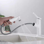 Contemporary Vessel Faucet Copper Single Handle Low Arc Pull Down Vessel Faucet for Home