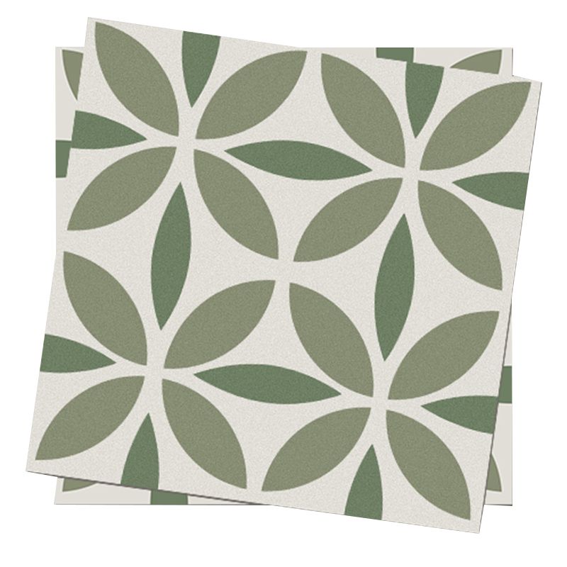 Indoor Vinyl Tiles Floral Pattern Peel and Stick Waterproof Square Vinyl Tile