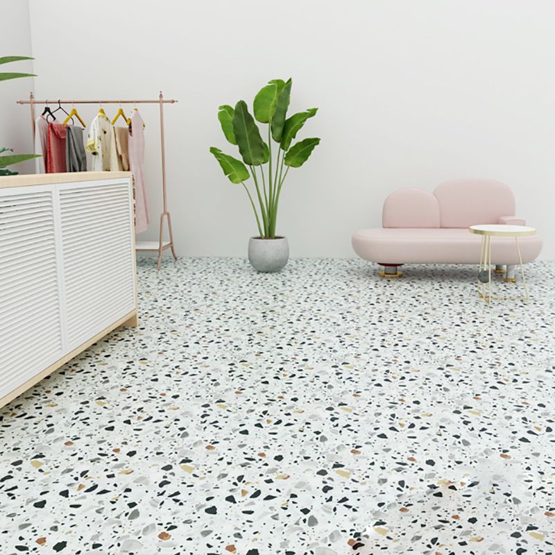 Modern Stone Look Plastic Flooring Waterproof Tiles with Square Edge