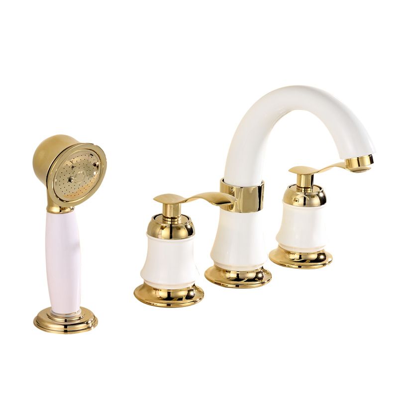 Tradition Bathtub Filler Trim Deck-Mounted Swing Spout Bathtub Filler