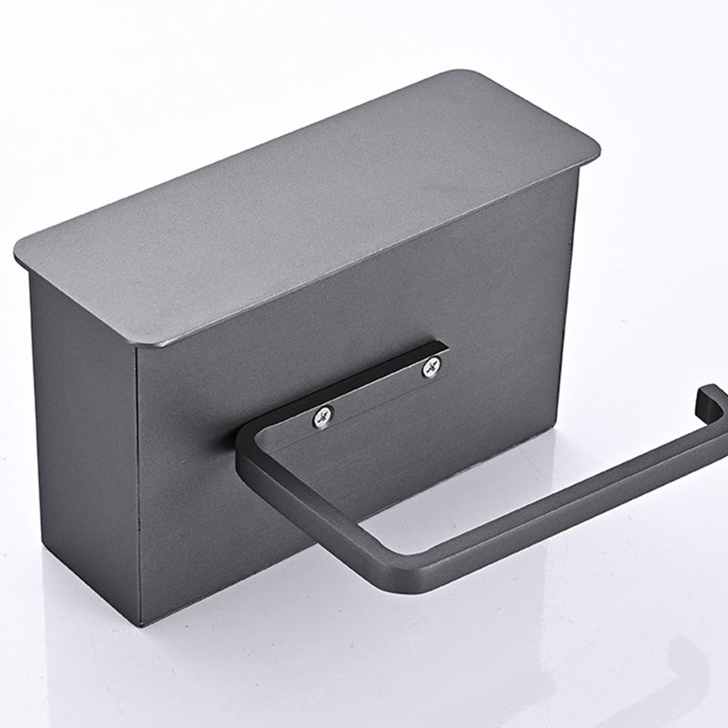 2-piece Stainless Steel Classic Bathroom Accessory Set Black & Chrome Paper Holder