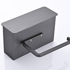 2-piece Stainless Steel Classic Bathroom Accessory Set Black & Chrome Paper Holder