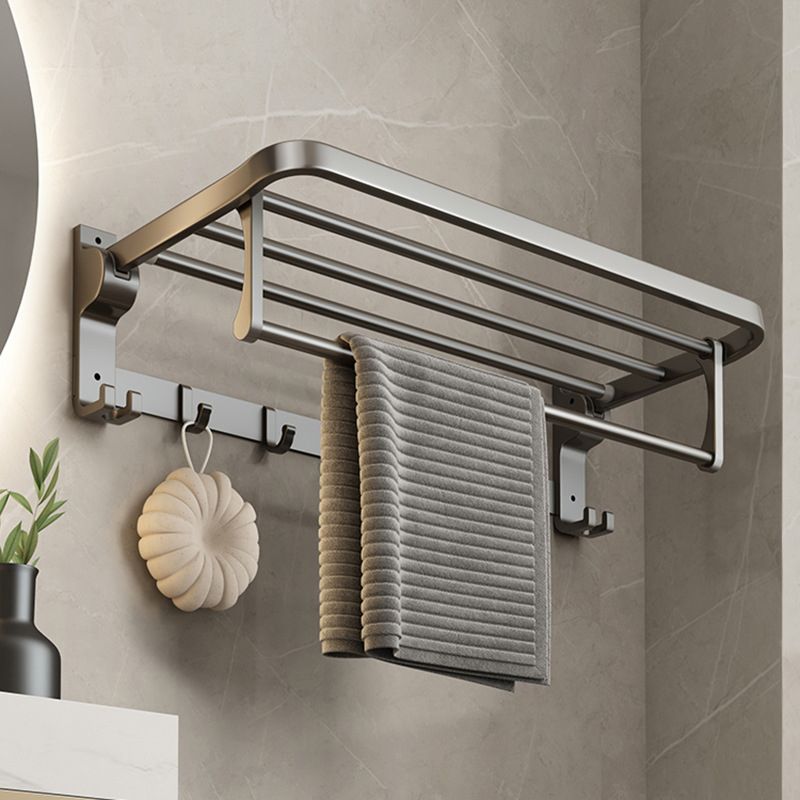 Contemporary Bathroom Accessory Set Grey Aluminum Bathroom Accessory Kit