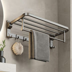 Contemporary Bathroom Accessory Set Grey Aluminum Bathroom Accessory Kit