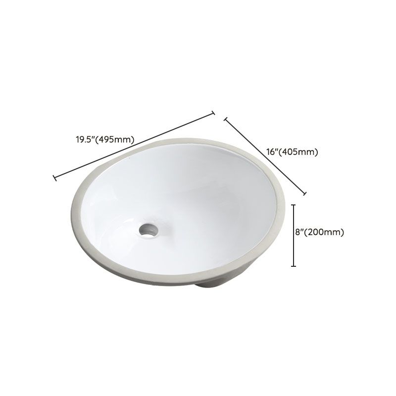 Modern Oval Washstand Ceramic Table Installation Sink Bathroom