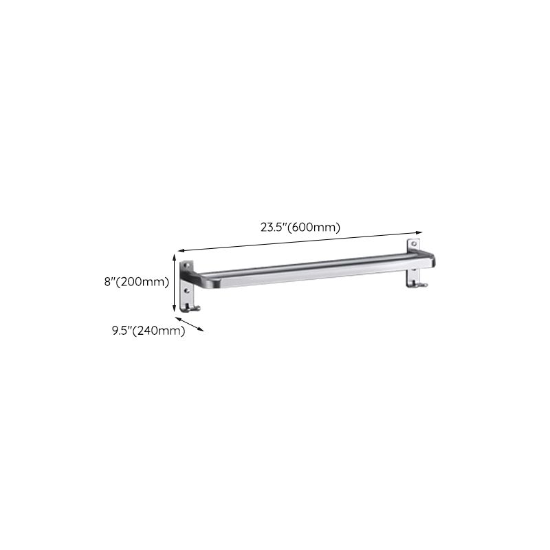 Polished Chrome Modern Bathroom Accessory Set in Stainless Steel with Bath Shelf/Towel Bar