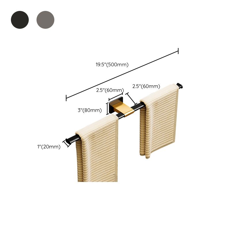 Contemporary Aluminum Bathroom Accessories Set Towel Rail Bathroom Accessories