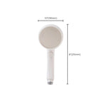 Plastic Handheld Showerhead White Standard Spray Round Wall-mounted Swivel Showerhead
