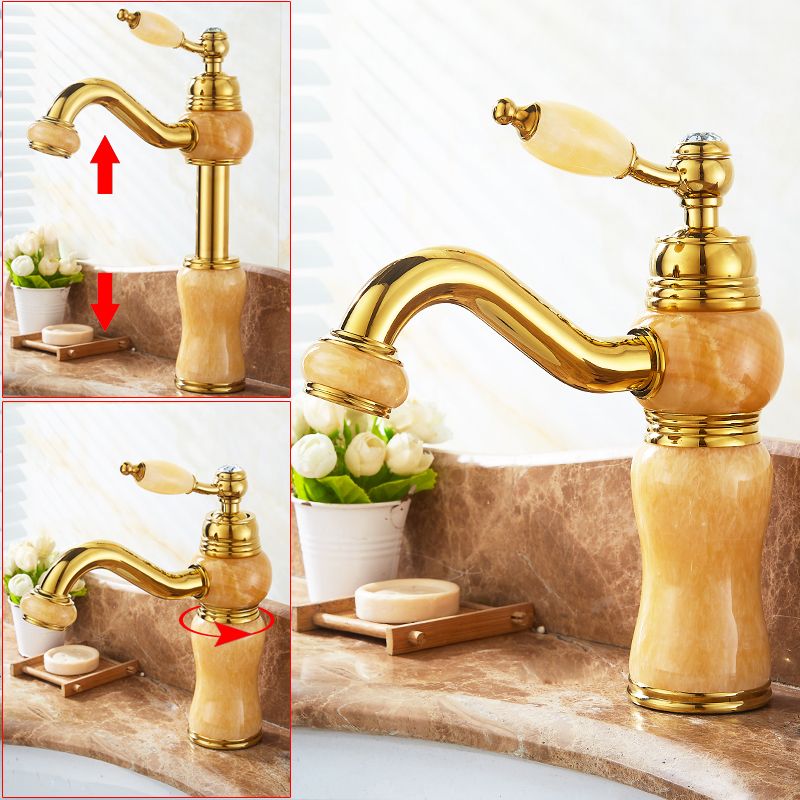 Glam Basin faucet Lever handle Low arch basin faucet Bathroom faucet