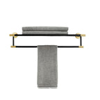 5-piece modern bathroom accessory set made of black brass bathroom hardware
