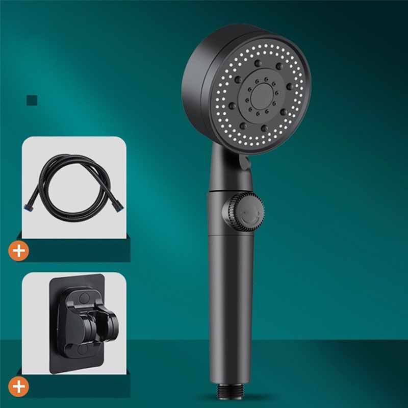 Contemporary Shower Head Combo Hand Shower Plastic Wall Mount Black Shower Head