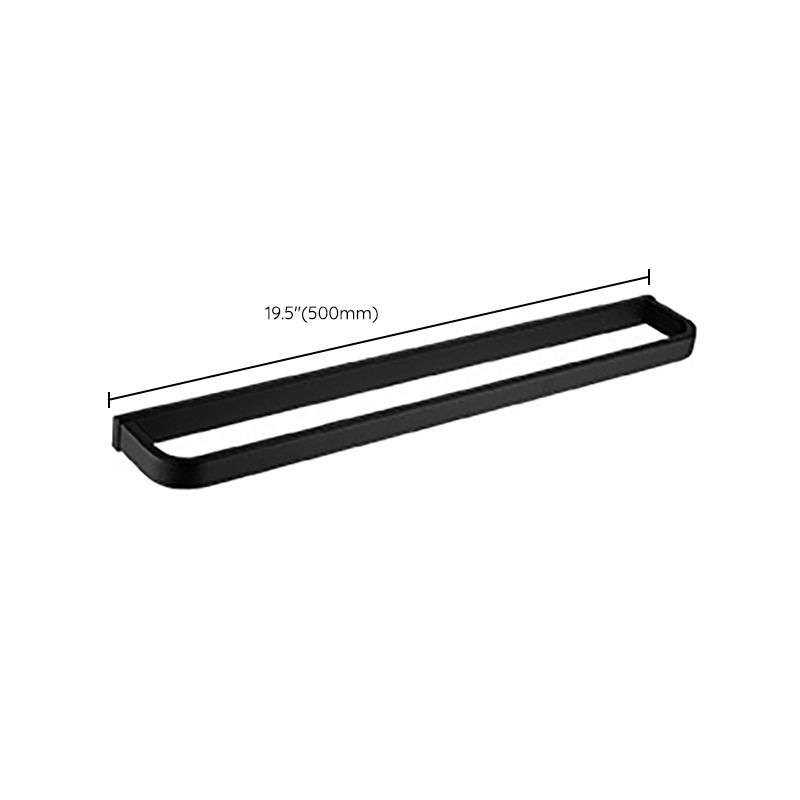 Modern Classic Bathroom Accessories Set in Stainless Steel Matte Black Bathrobe Hook/Towel Ring Bar